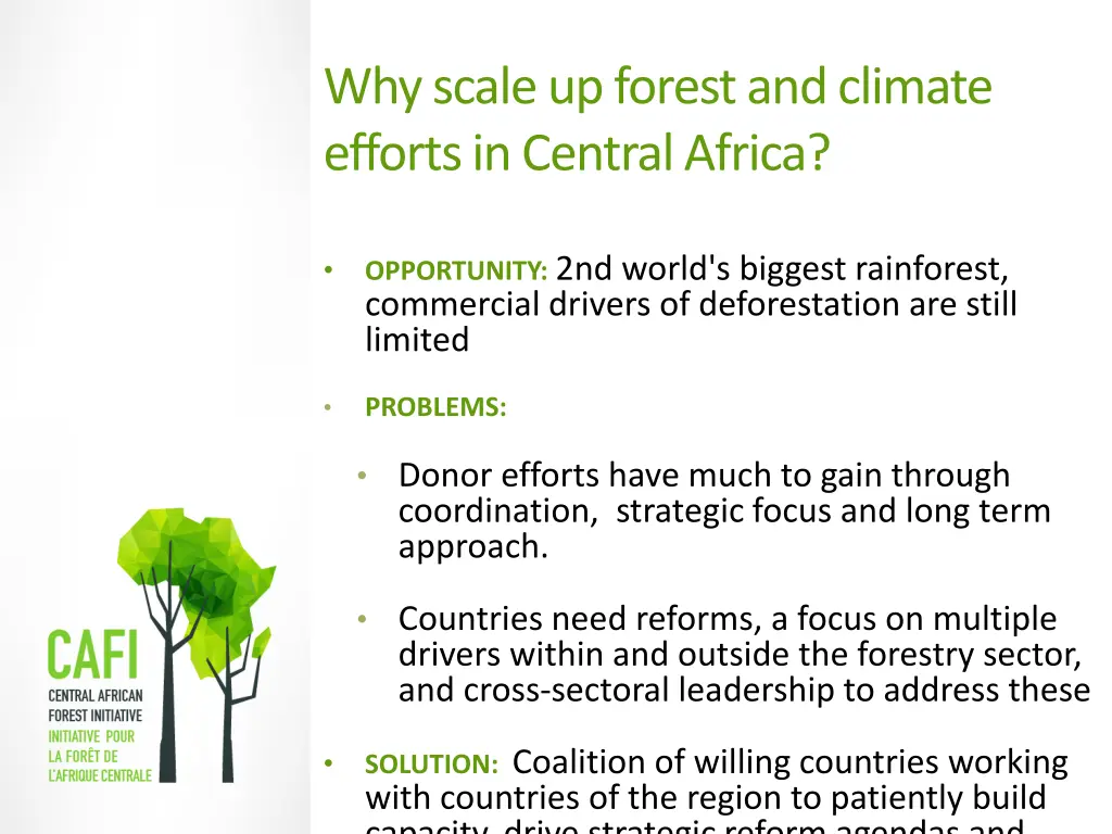why scale up forest and climate efforts