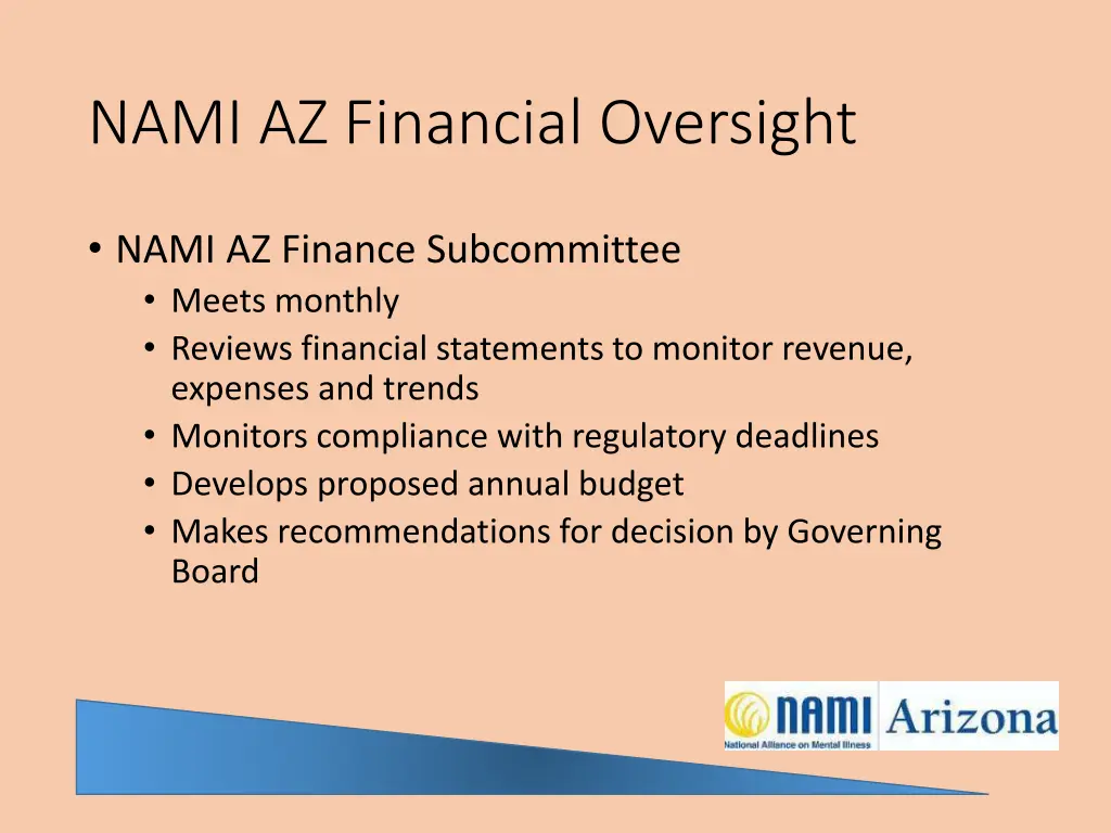 nami az financial oversight