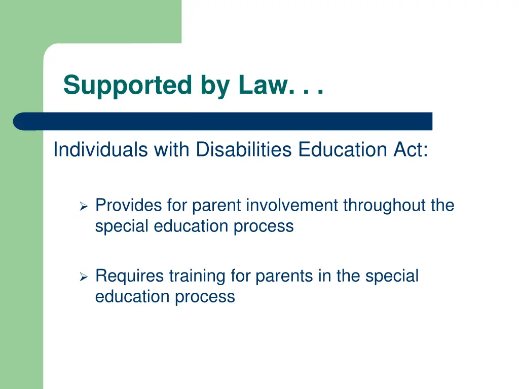 supported by law 1