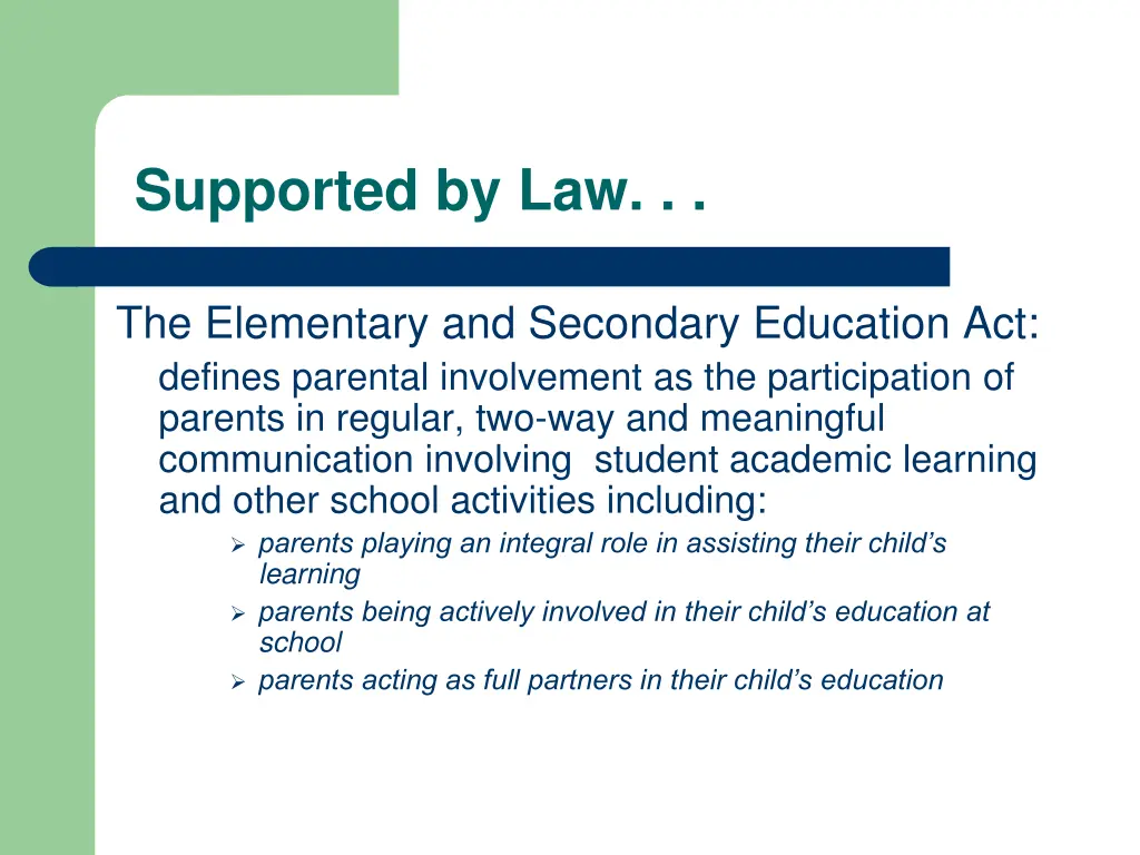 supported by law