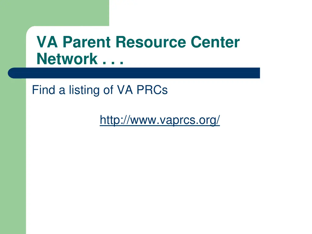 va parent resource center network