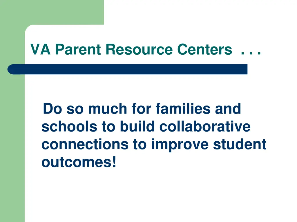 va parent resource centers