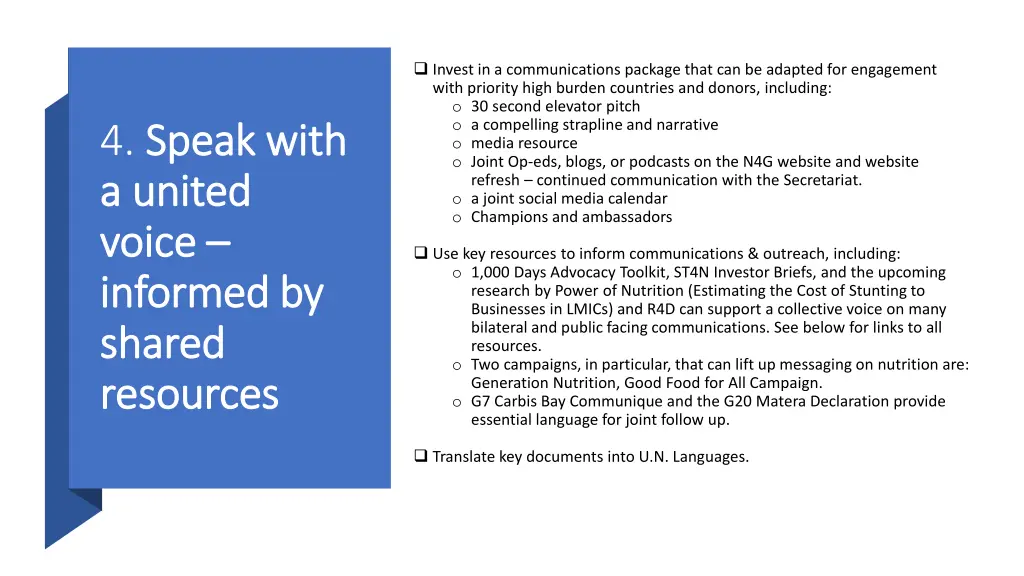 invest in a communications package that