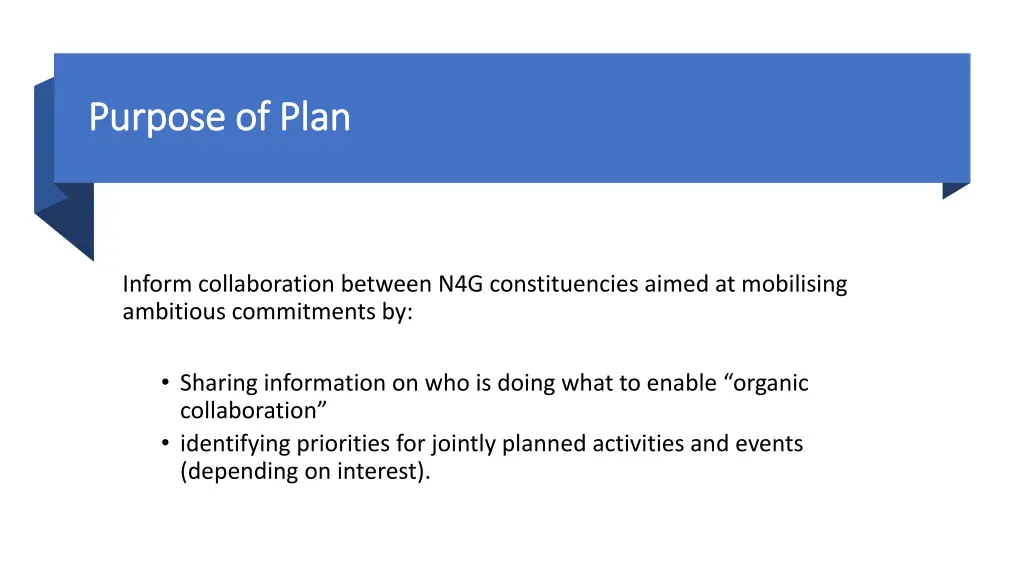 purpose of plan purpose of plan
