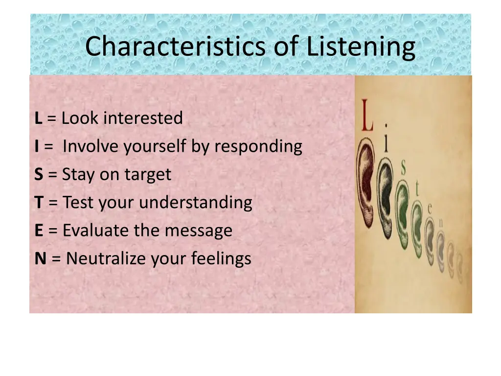 characteristics of listening