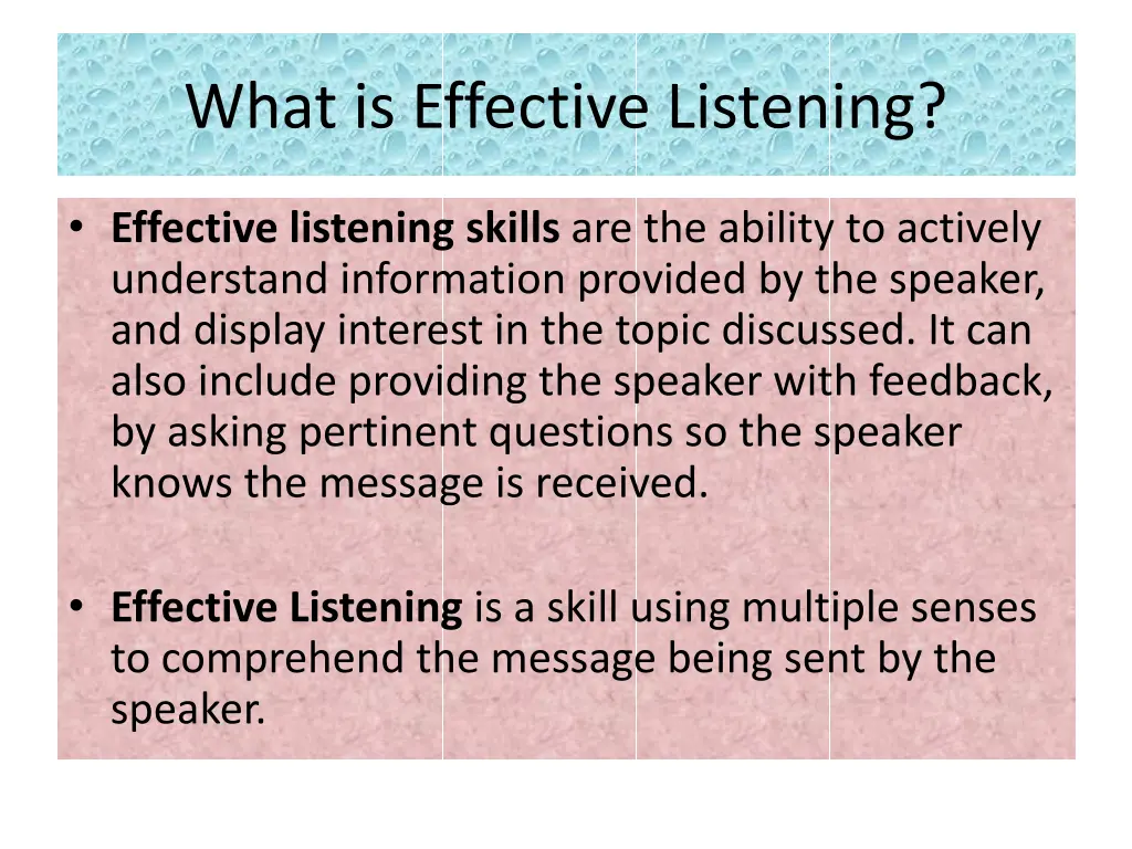 what is effective listening
