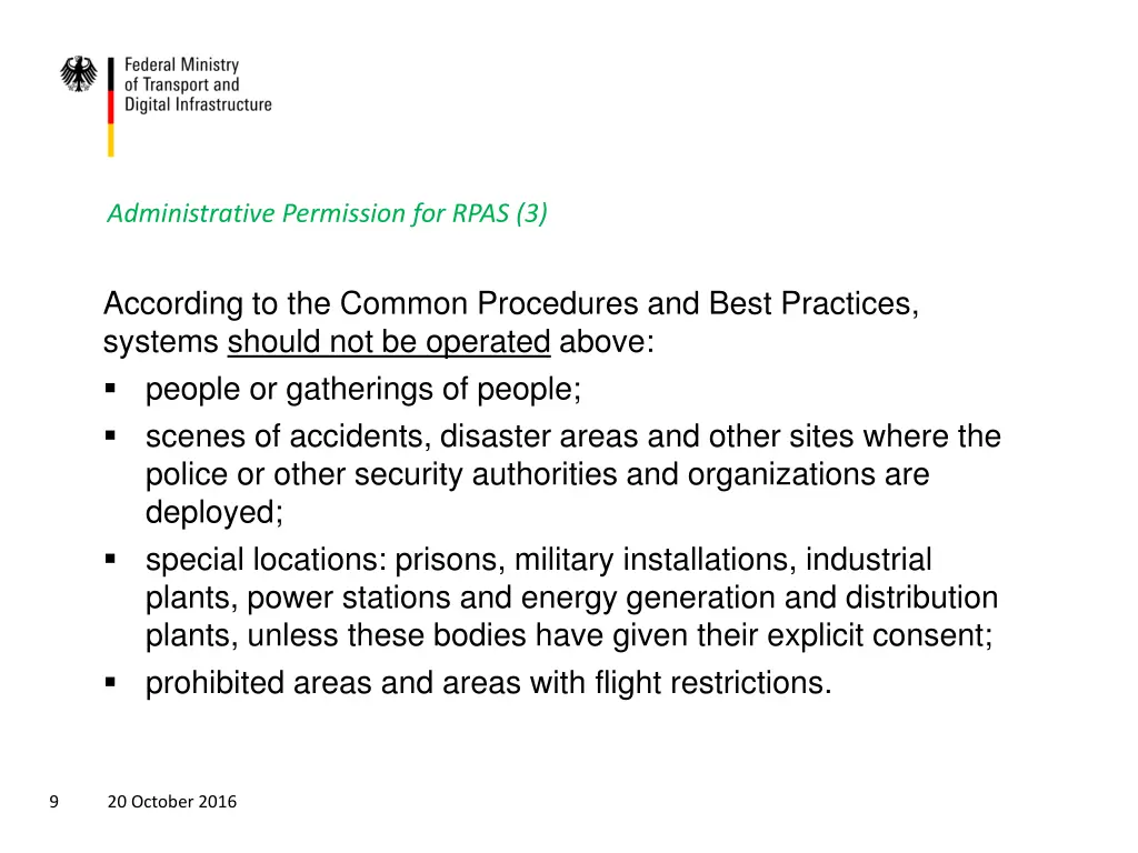administrative permission for rpas 3