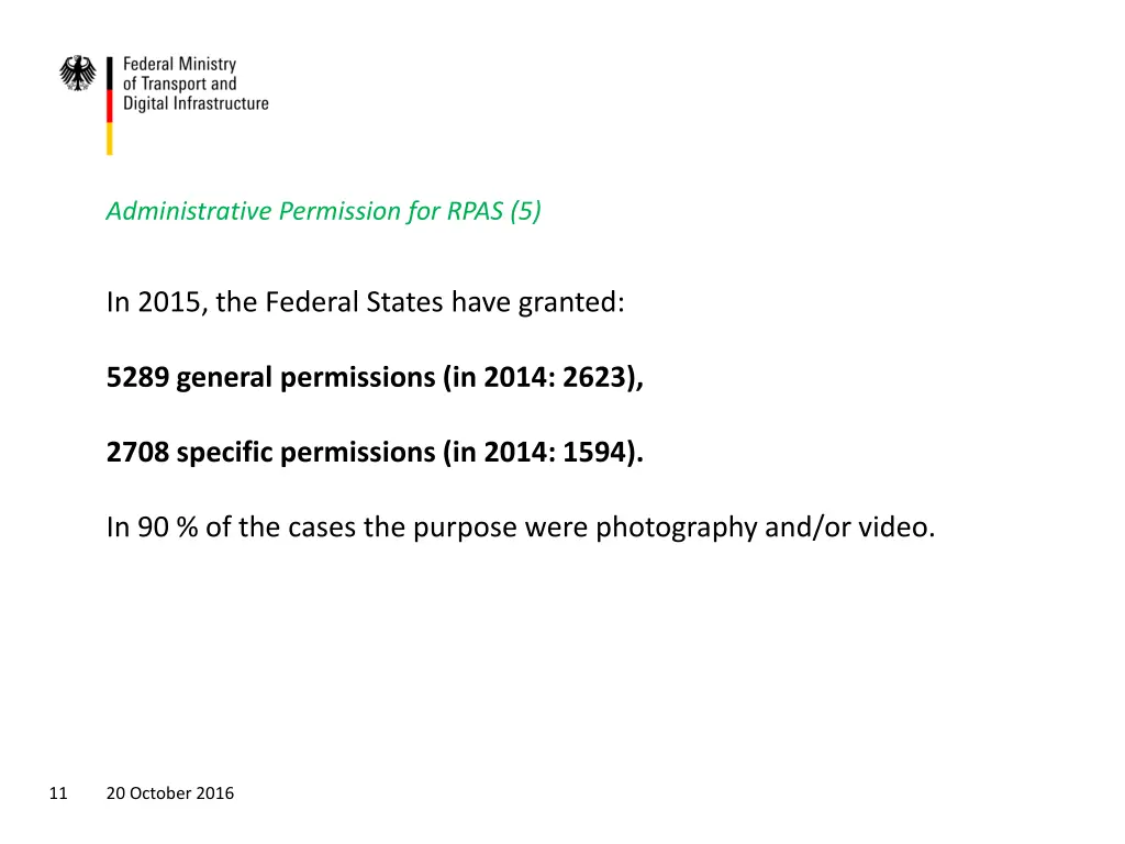 administrative permission for rpas 5
