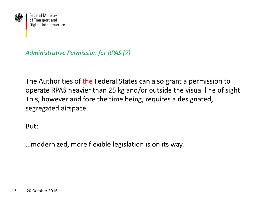 administrative permission for rpas 7