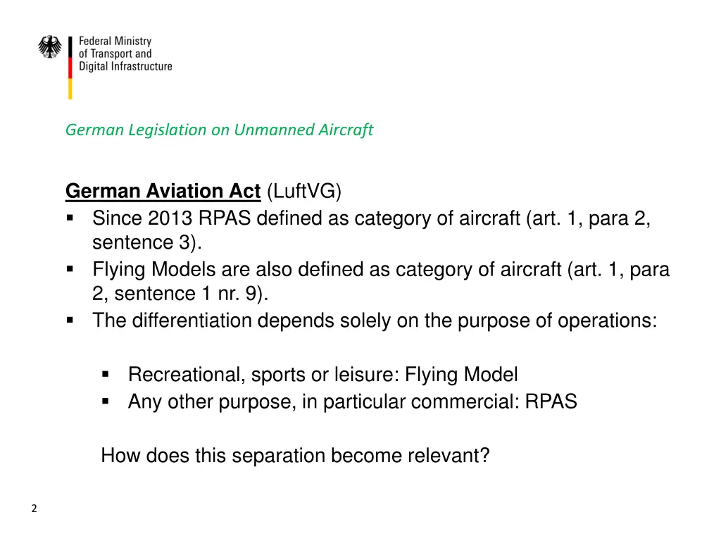 german legislation on unmanned aircraft