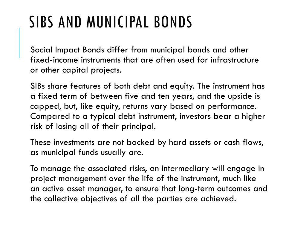 sibs and municipal bonds