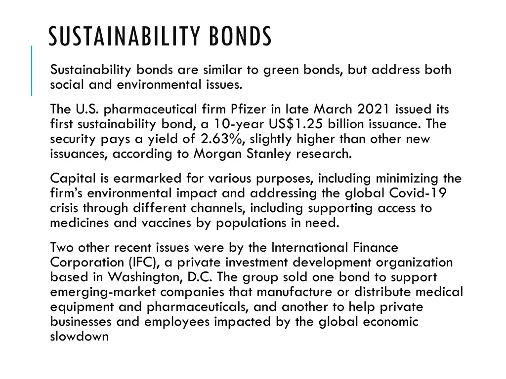 sustainability bonds