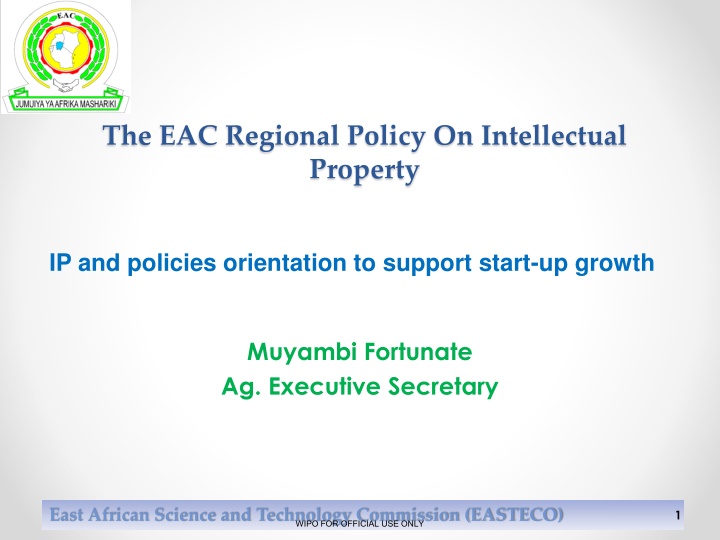 the eac regional policy on intellectual property