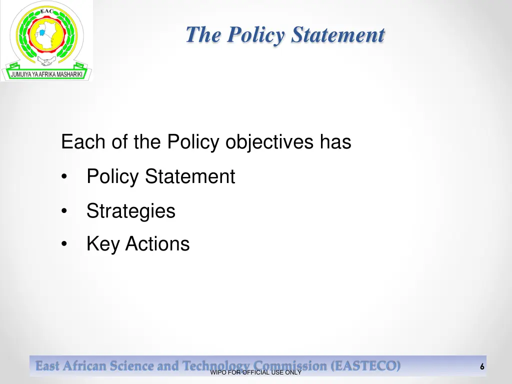 the policy statement
