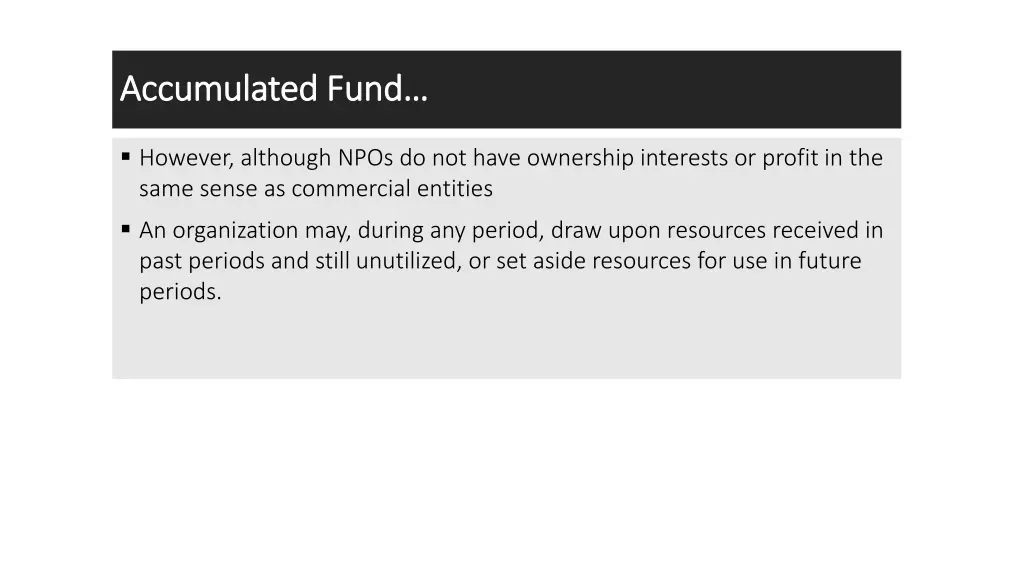 accumulated fund accumulated fund 1
