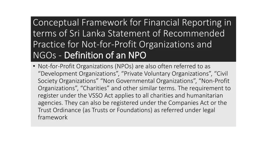conceptual framework for financial reporting