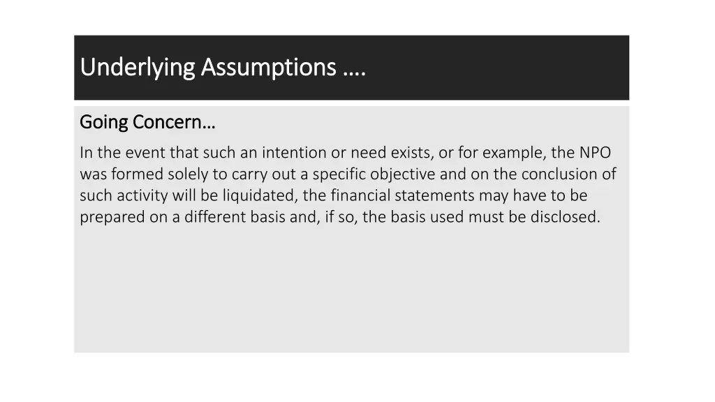 underlying assumptions underlying assumptions 1