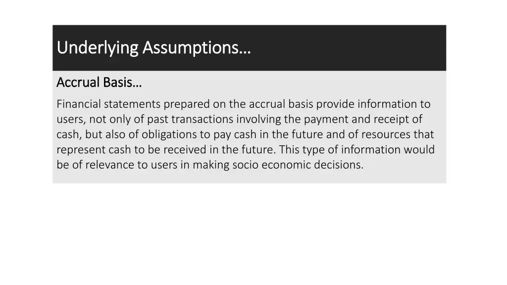 underlying assumptions underlying assumptions 3