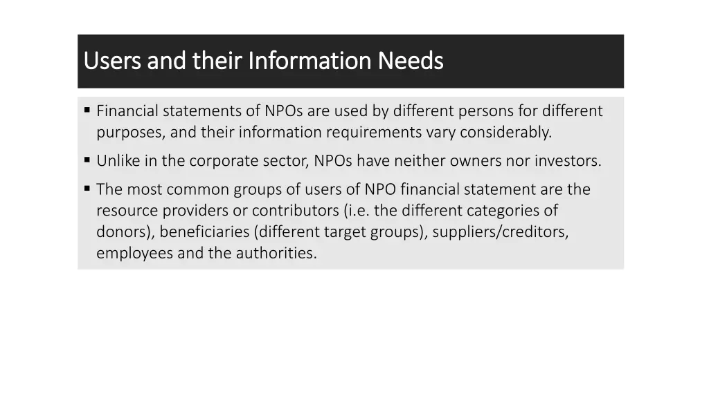 users and their information needs users and their