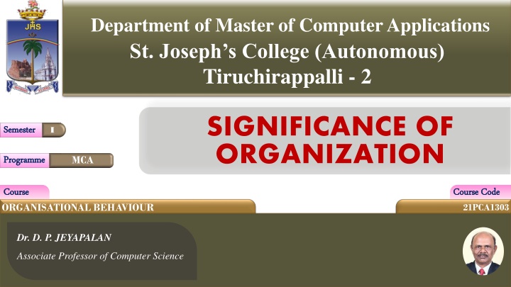 department of master of computer applications