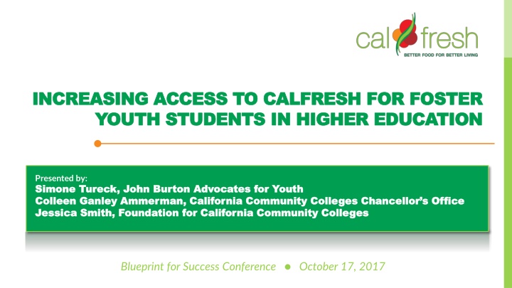 increasing access to calfresh for foster