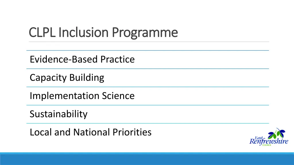 clpl inclusion programme clpl inclusion programme