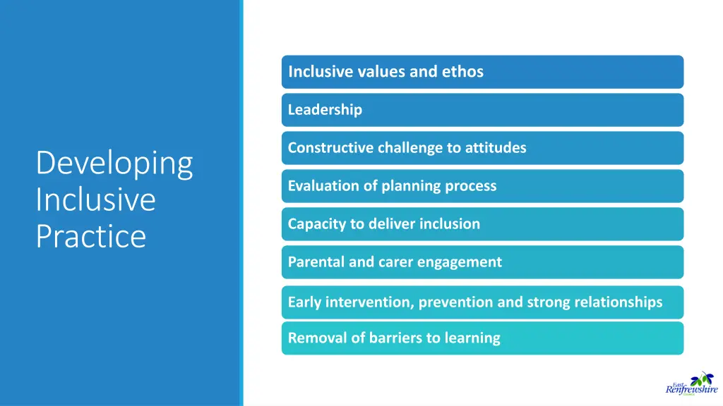 inclusive values and ethos