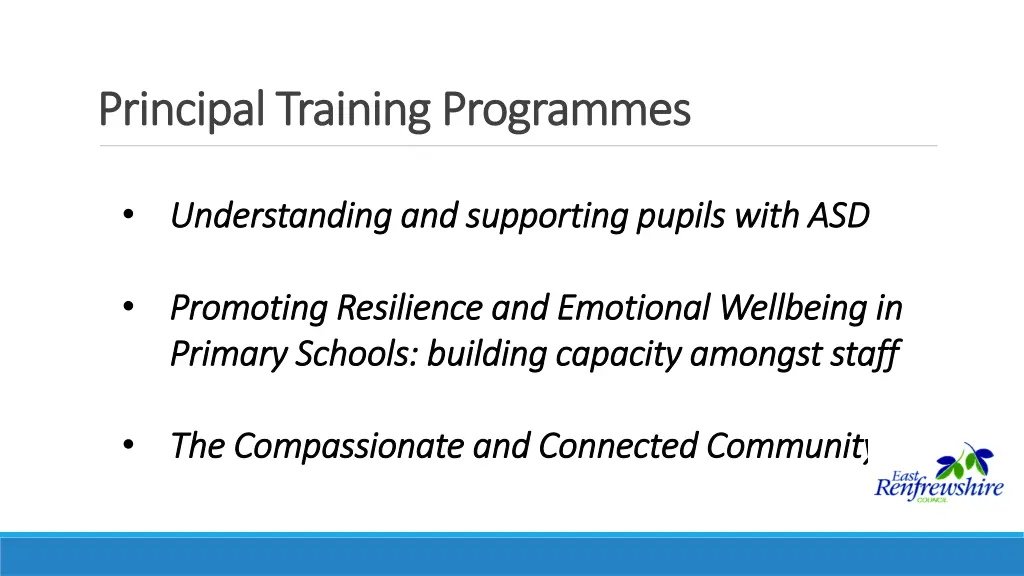 principal training programmes principal training