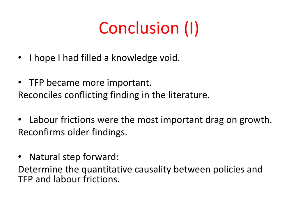 conclusion i