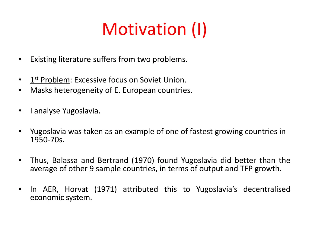 motivation i