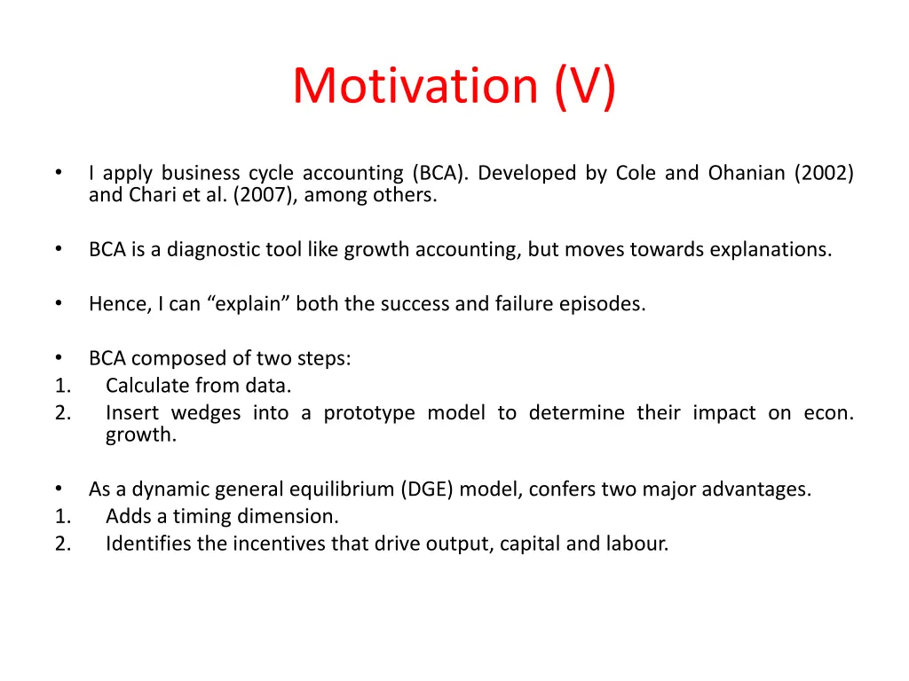 motivation v