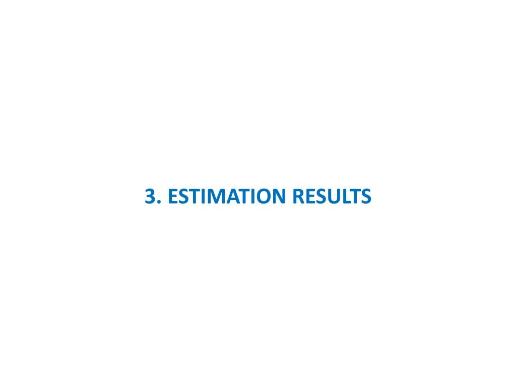 3 estimation results
