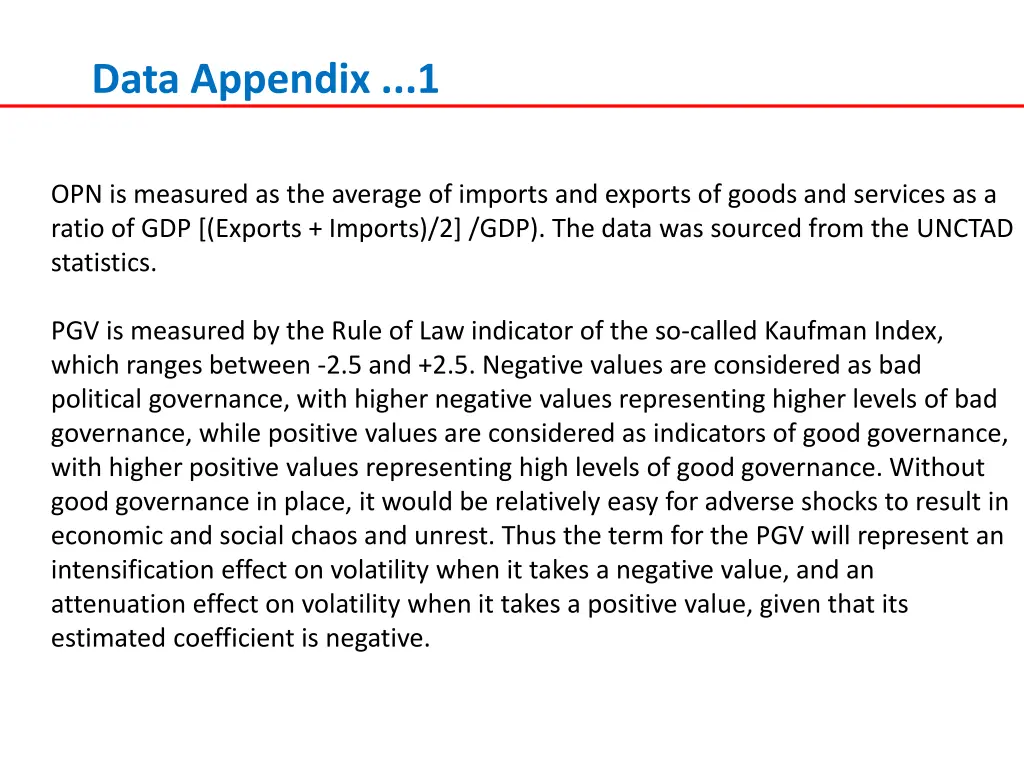 data appendix 1