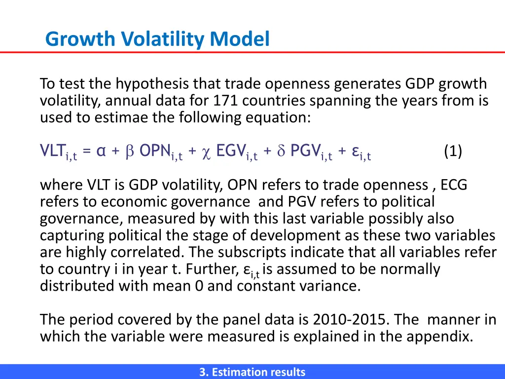 growth volatility model