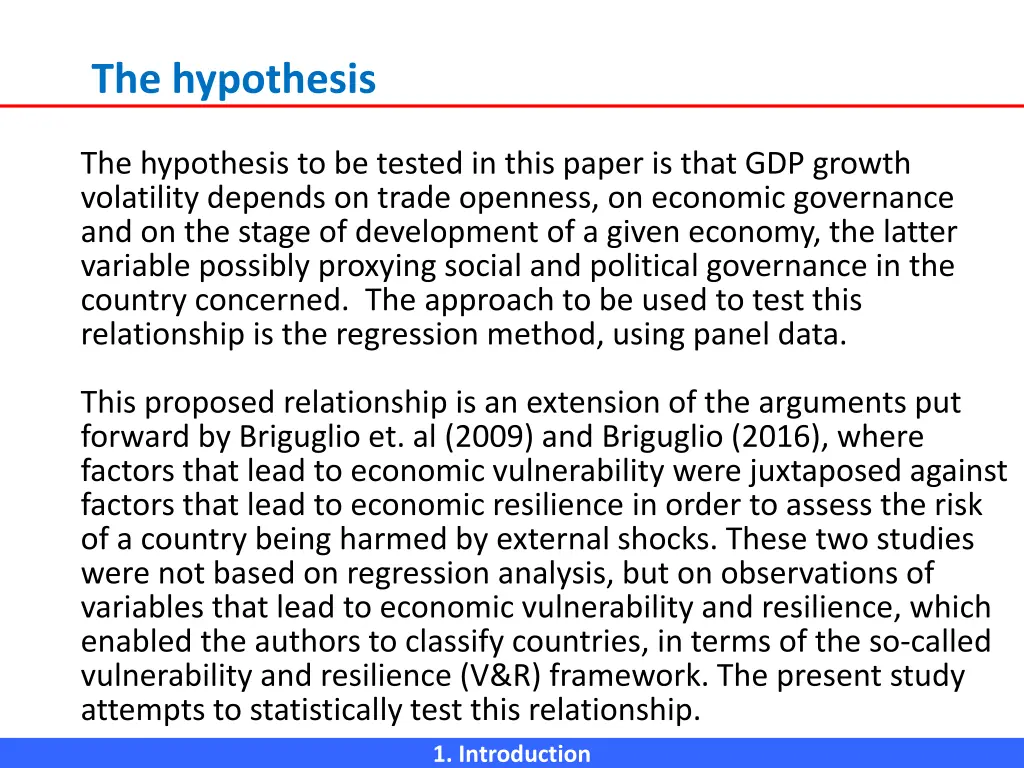 the hypothesis