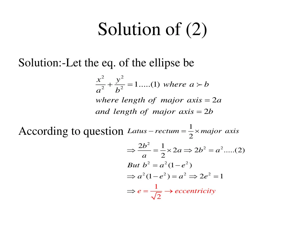 solution of 2
