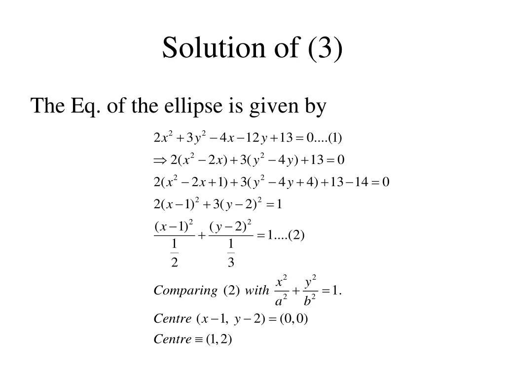 solution of 3
