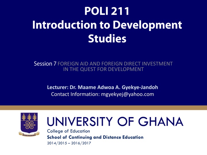 foreign aid and foreign direct investment