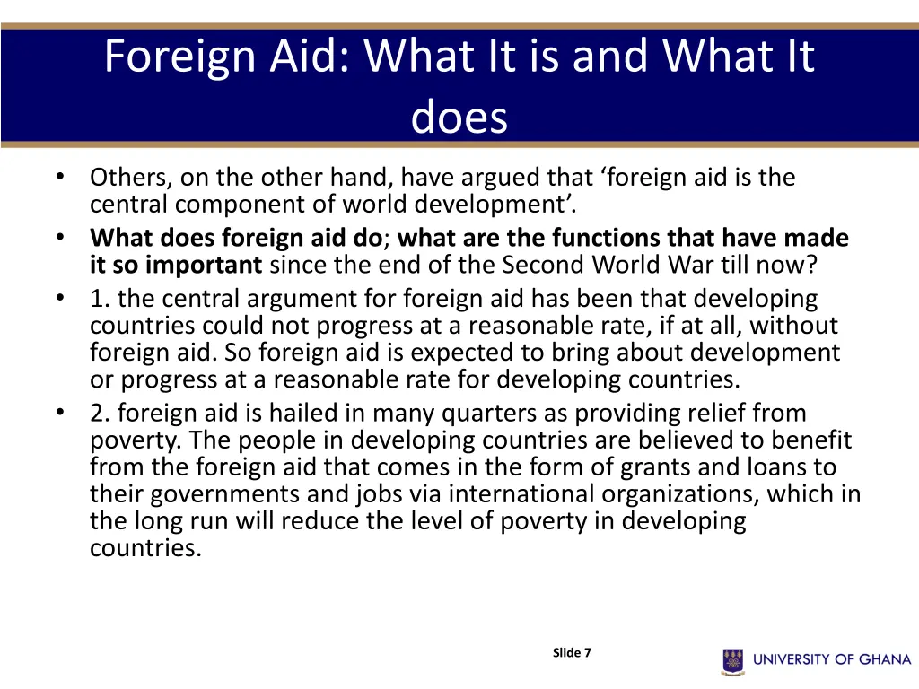 foreign aid what it is and what it does 1