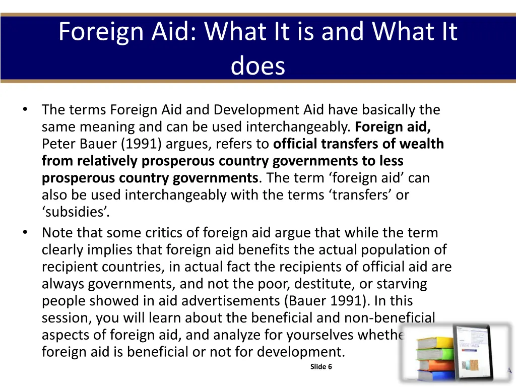 foreign aid what it is and what it does