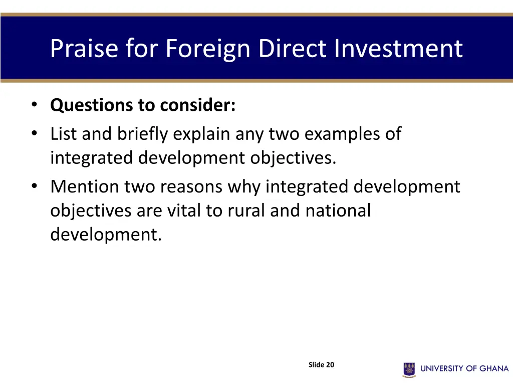 praise for foreign direct investment 3