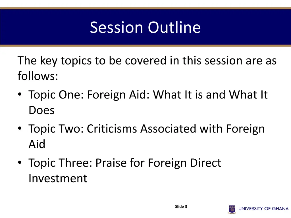 session outline