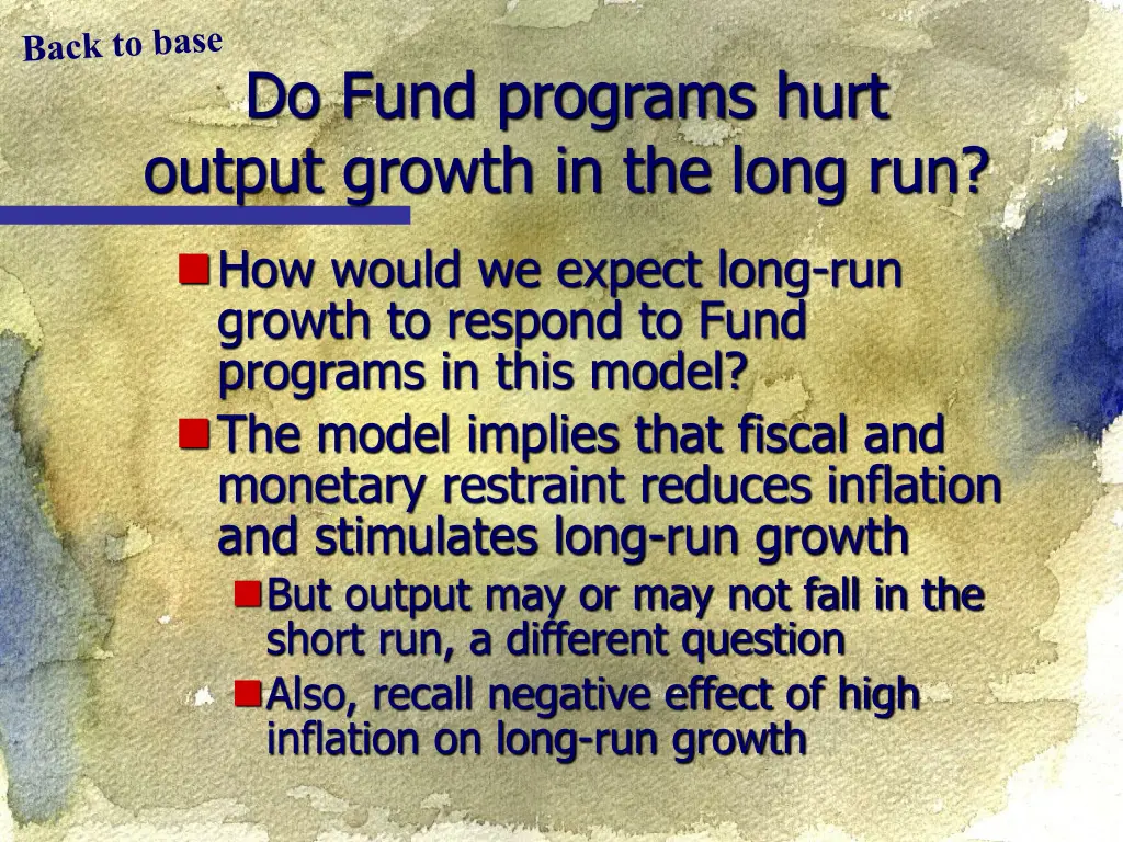 do fund programs hurt output growth in the long 2