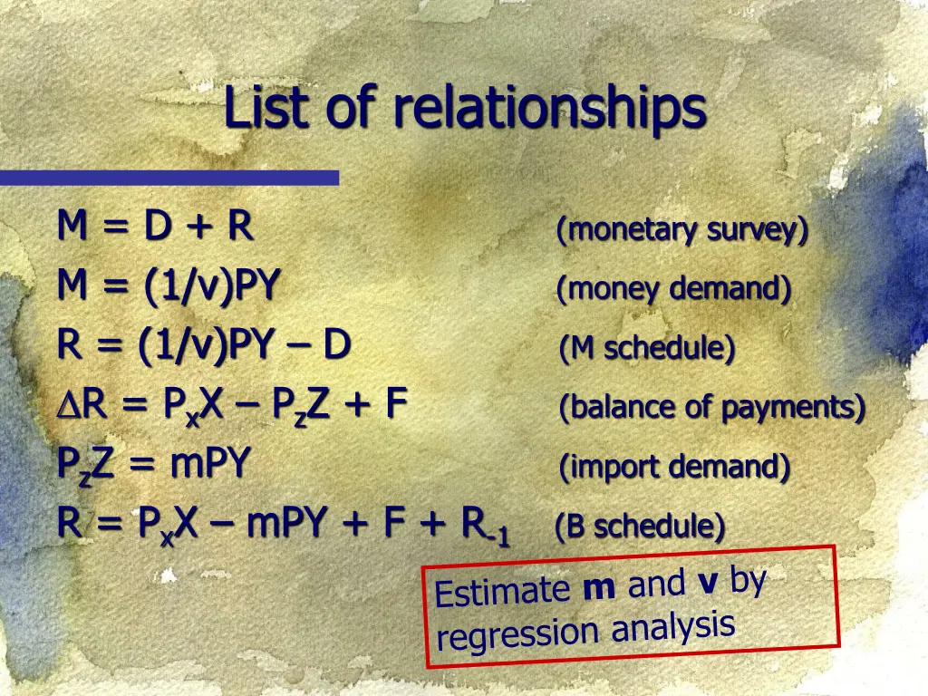 list of relationships