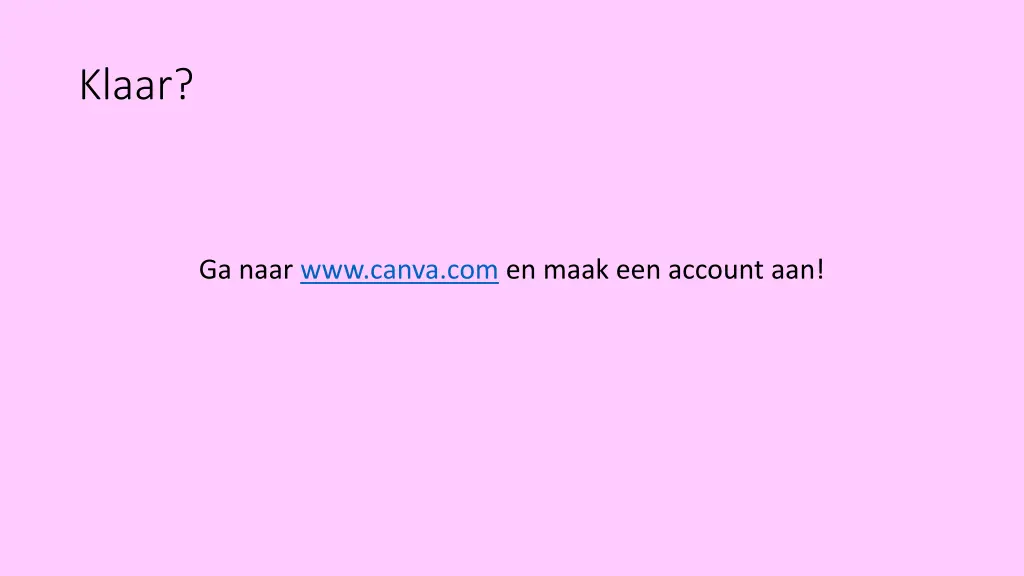 klaar