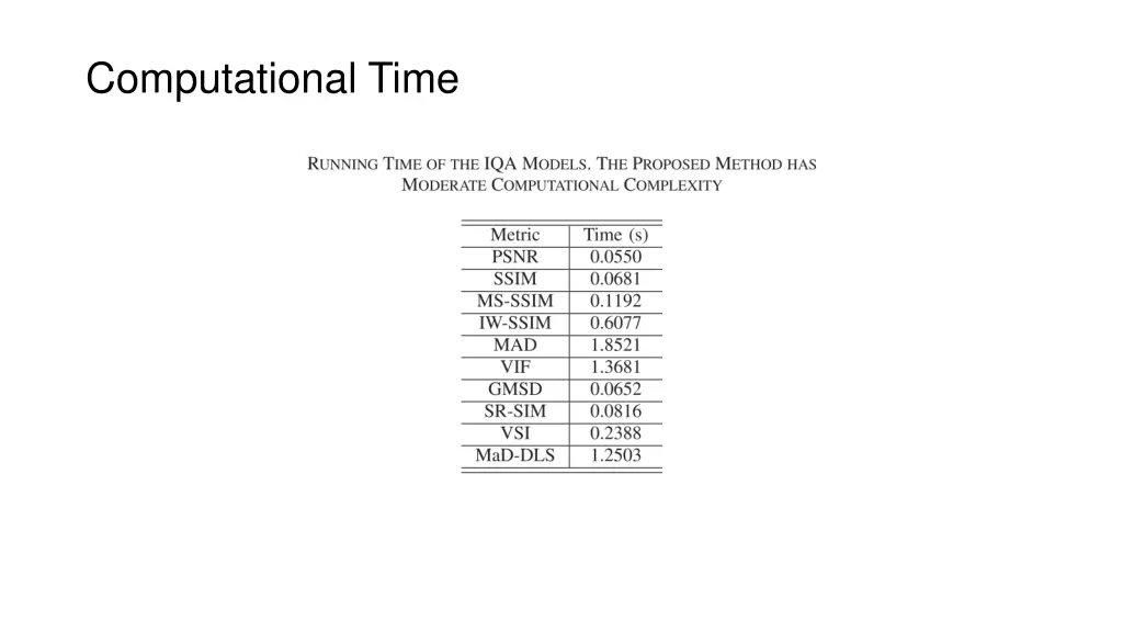 computational time