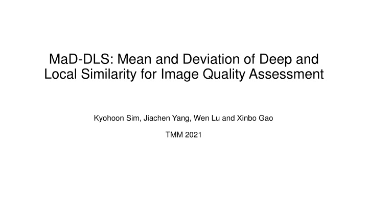 mad dls mean and deviation of deep and local
