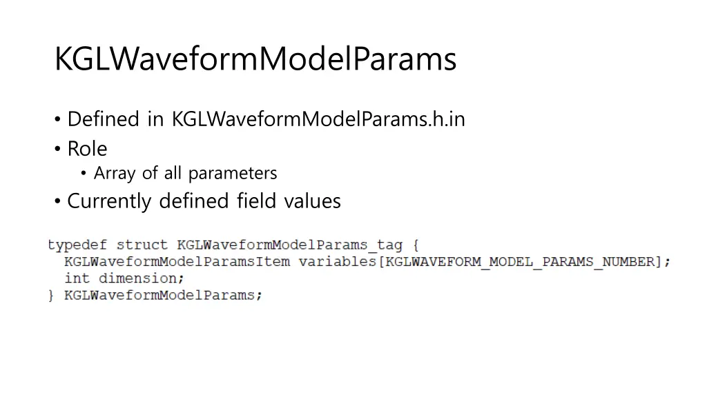 kglwaveformmodelparams