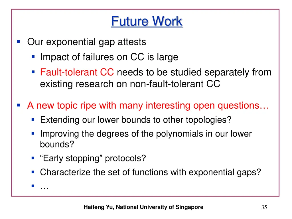future work