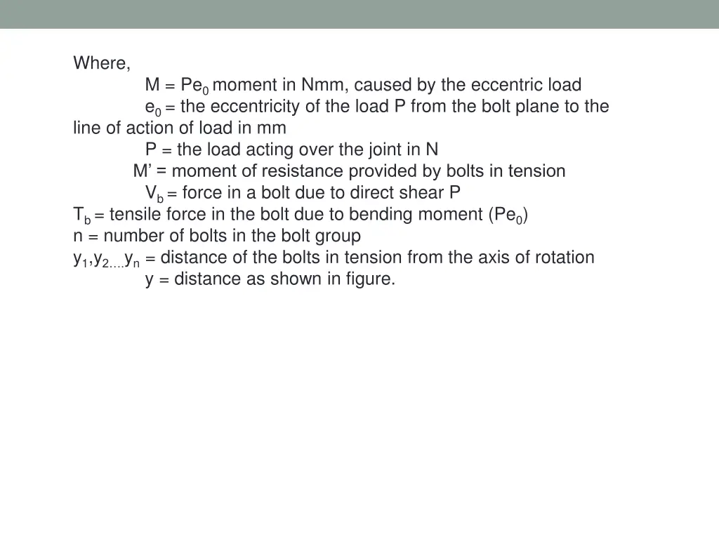 where line of action of load in mm p the load